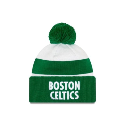 Sapca New Era Boston Celtics NBA City Edition Pom Knit Beanie - Verzi